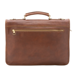 Borsa a mano  unisex In Vera pelle Made in Italy 40x30x6 cm