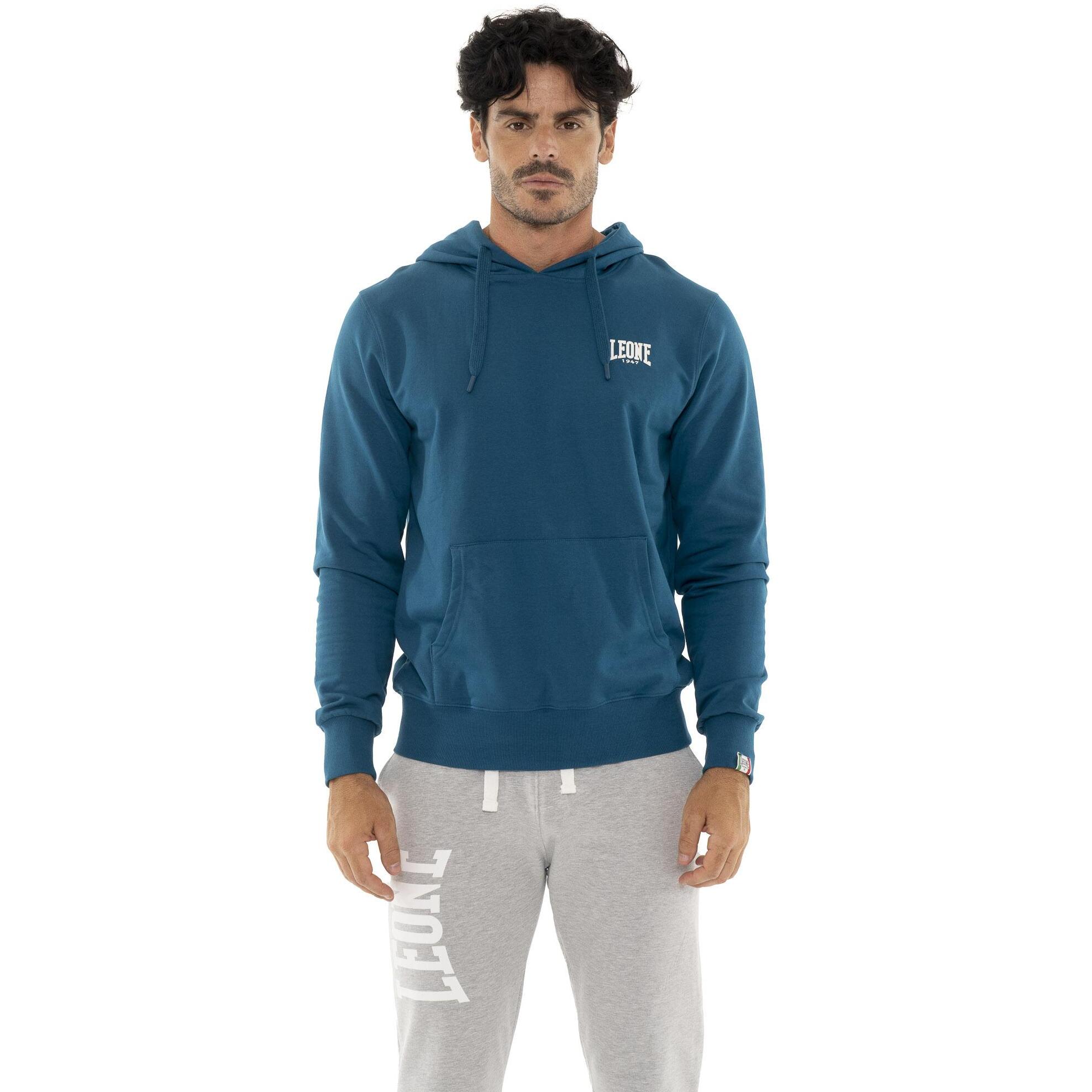 Sudadera de invierno para hombre con capucha y pequeño logo 'Basic'