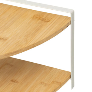Étagère d angle "Ordera" 2 niveaux blanc