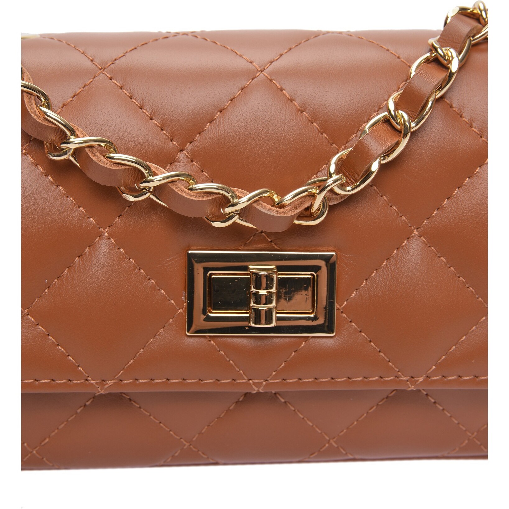 Borsa a spalla Anna Luchini Cammello