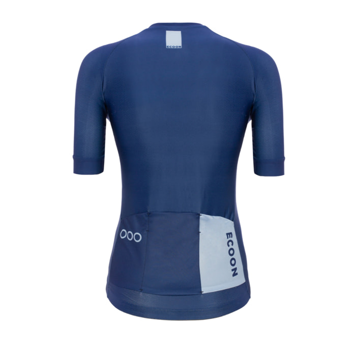 Maglia da ciclismo a maniche corte ECOON Galibier da donna in blu