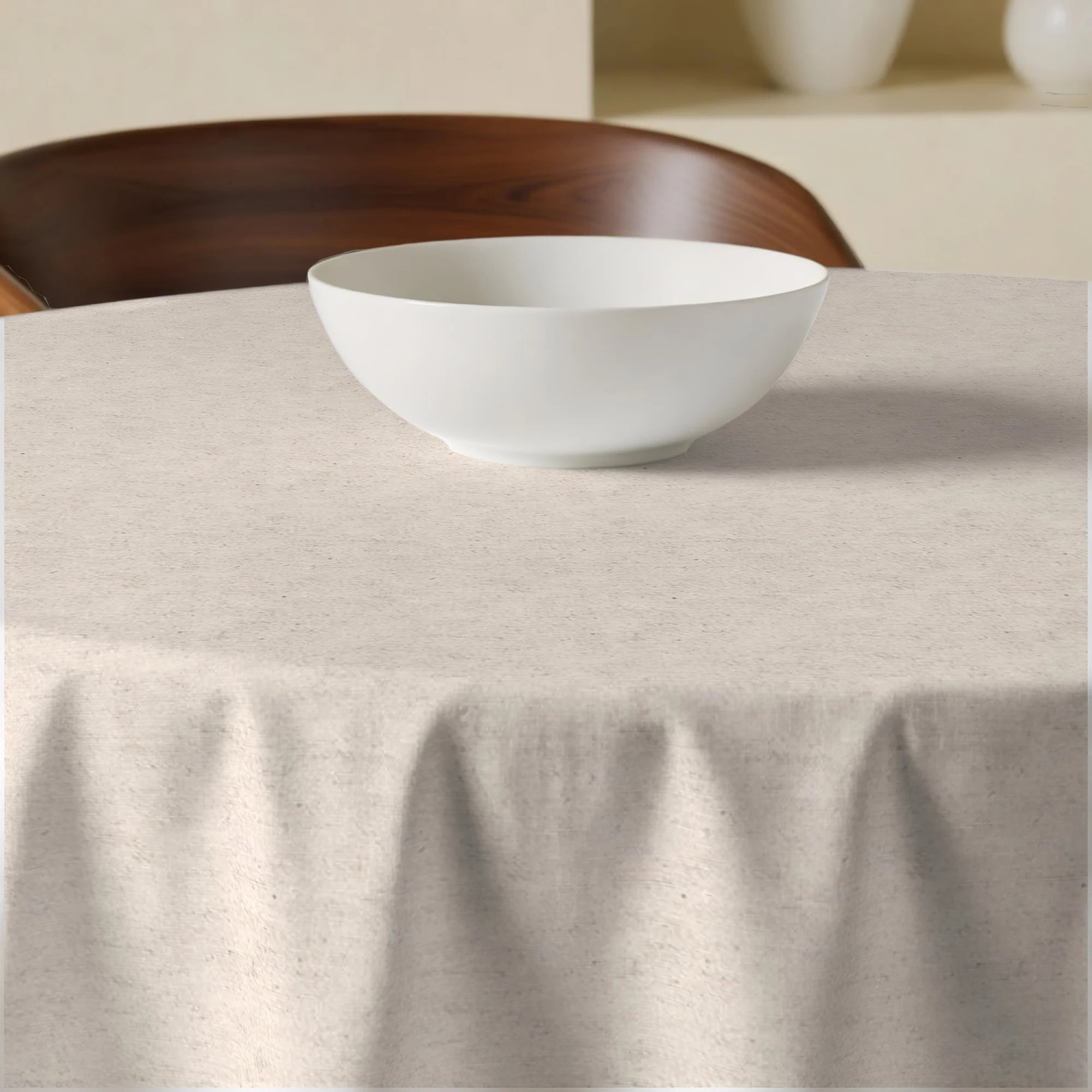 Nappe ronde en résine anti-taches Levante 101