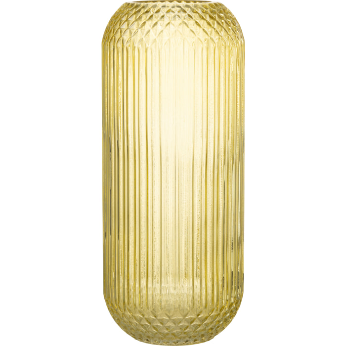 J-Line vase Droit Taille - verre - jaune - large - 36.5 cm de hauteur