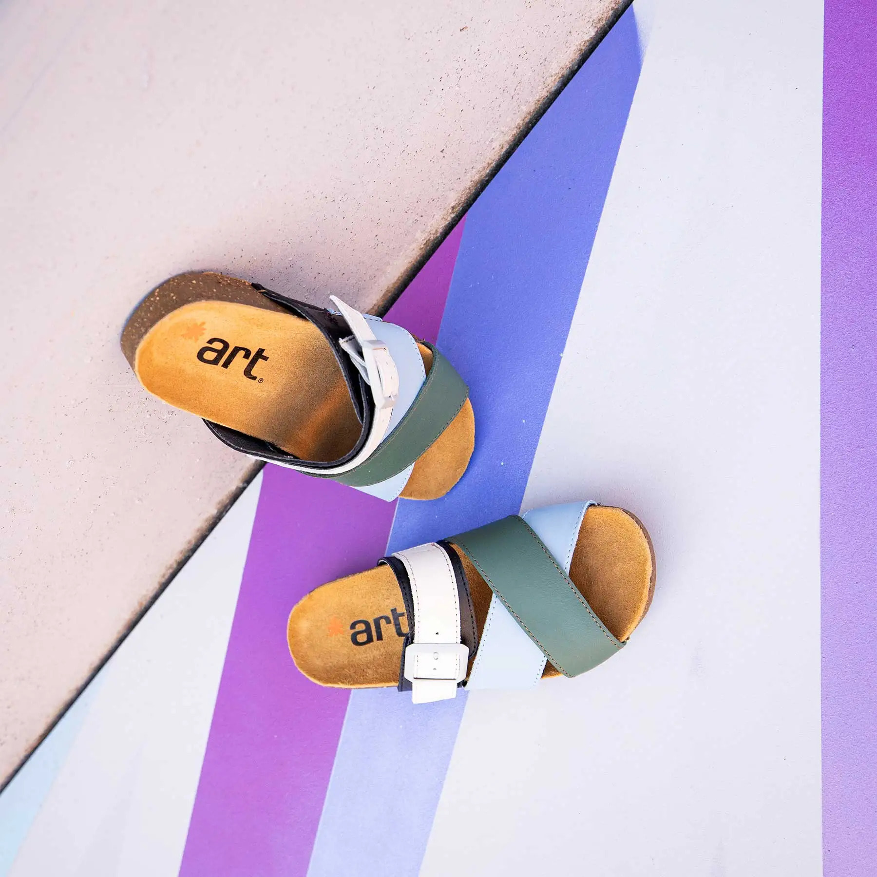 Sandalias 1118 MULTI CREAM-LIMA /I BREATHE color Cream-lima