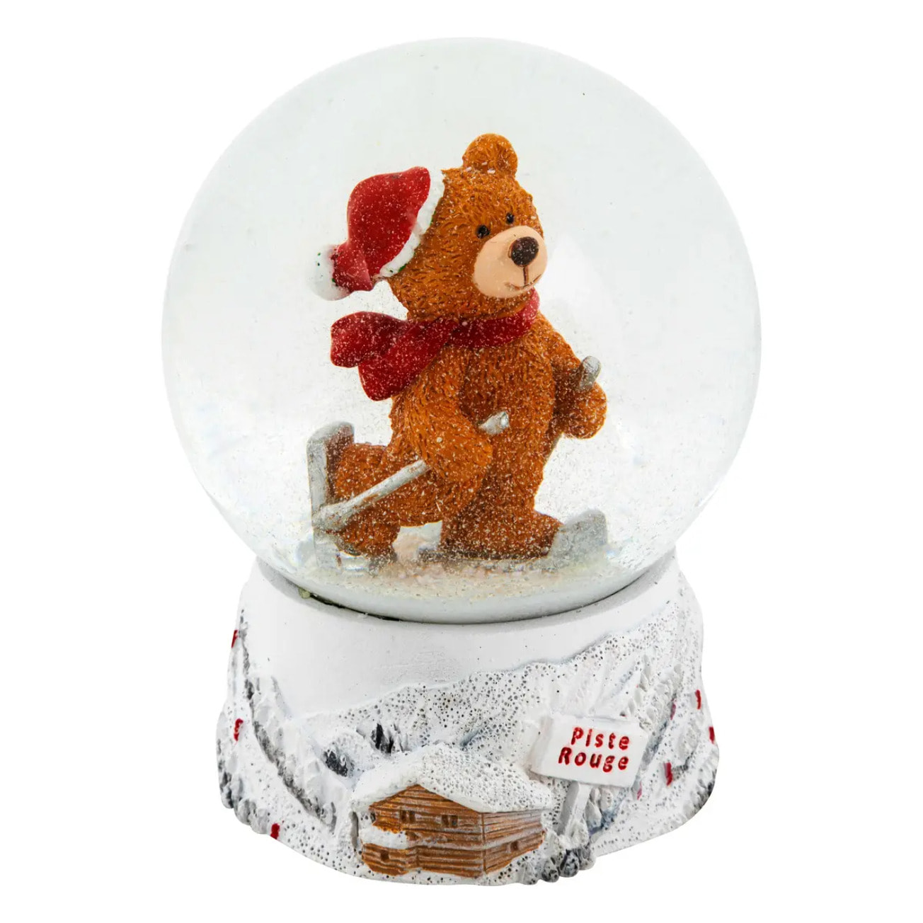 BOULE NEIGE OURS A SKI 80MM