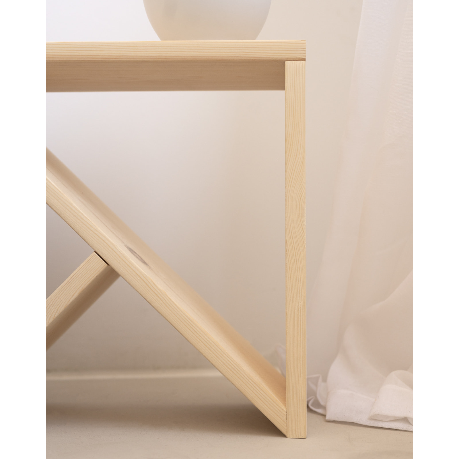 Pack 2 tables en bois massif ton naturel en différentes tailles