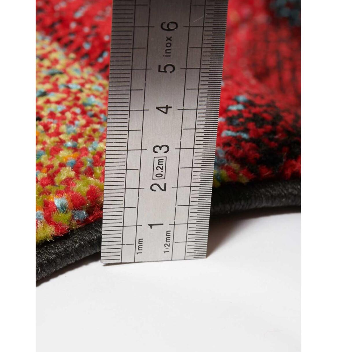 Tapis géométrique Dudi aux motifs géométriques multicolores