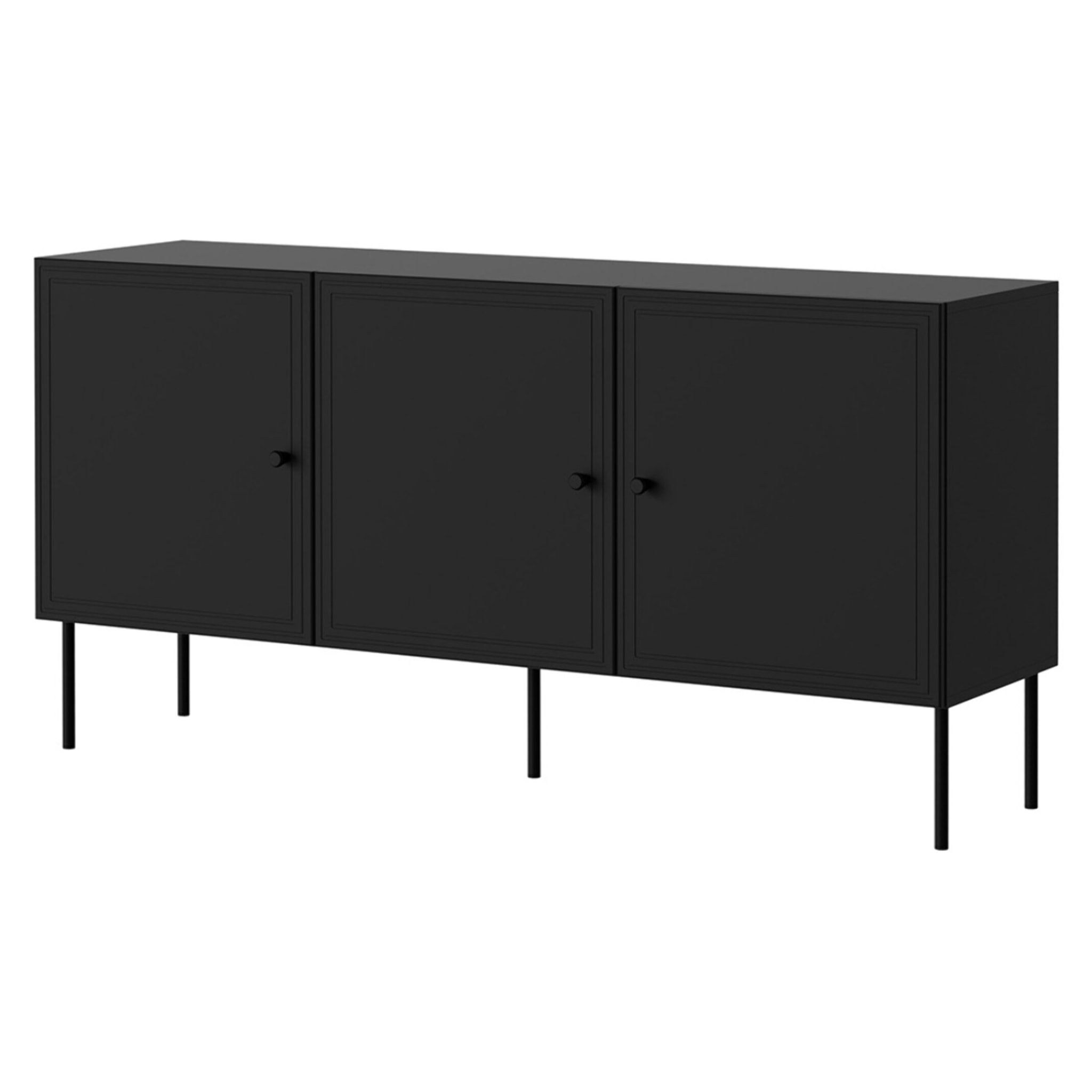 Lavaggi - buffet bas - 3 portes - 150 cm - Noir