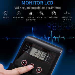 Bicicleta Elíptica con Resistencia Magnética Sillín Regulable y Pantalla LCD