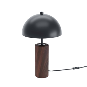 Lampe à poser en bois et métal