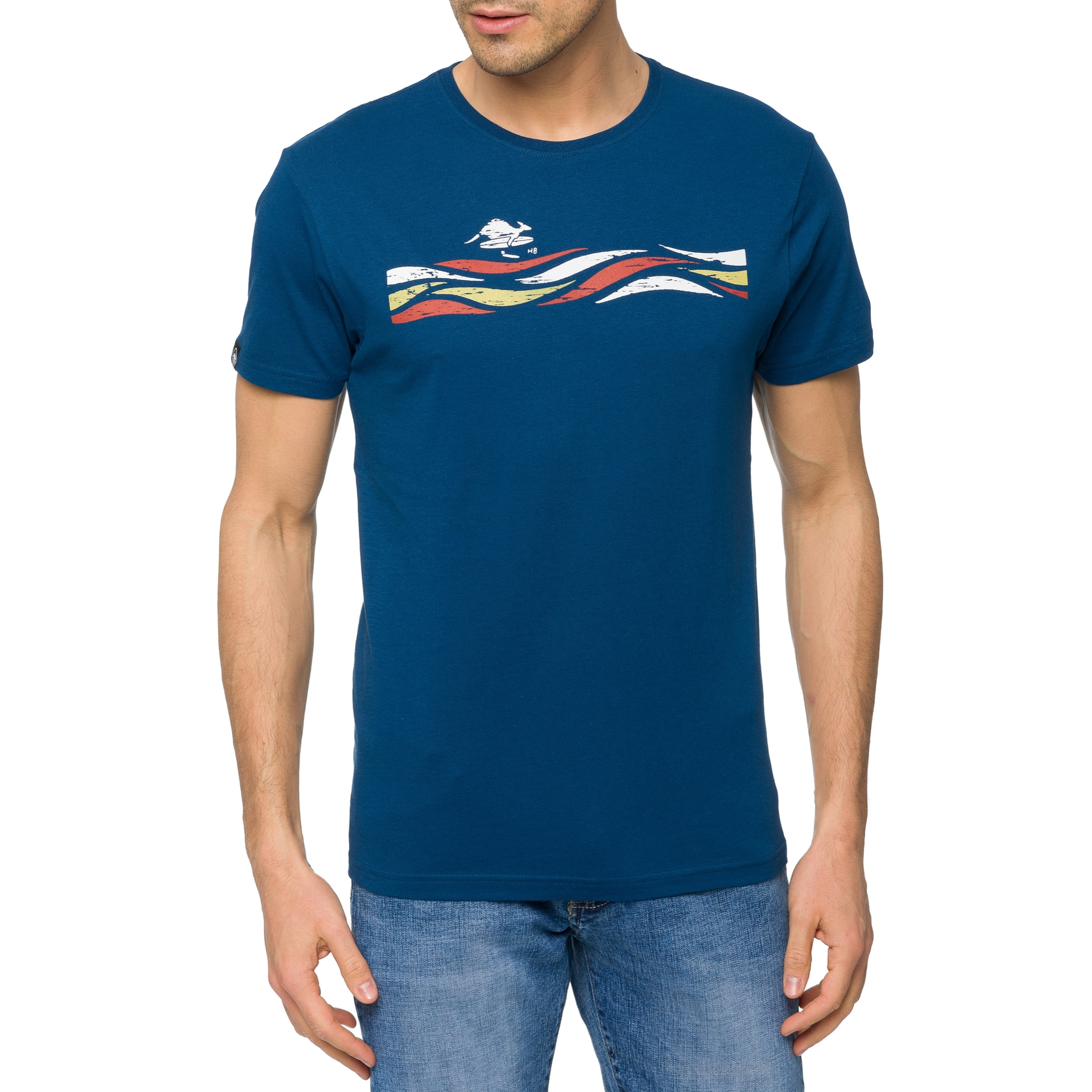 T-shirt in cotone 150 gr Hot Buttered Twister Colore Blu Chiaro.