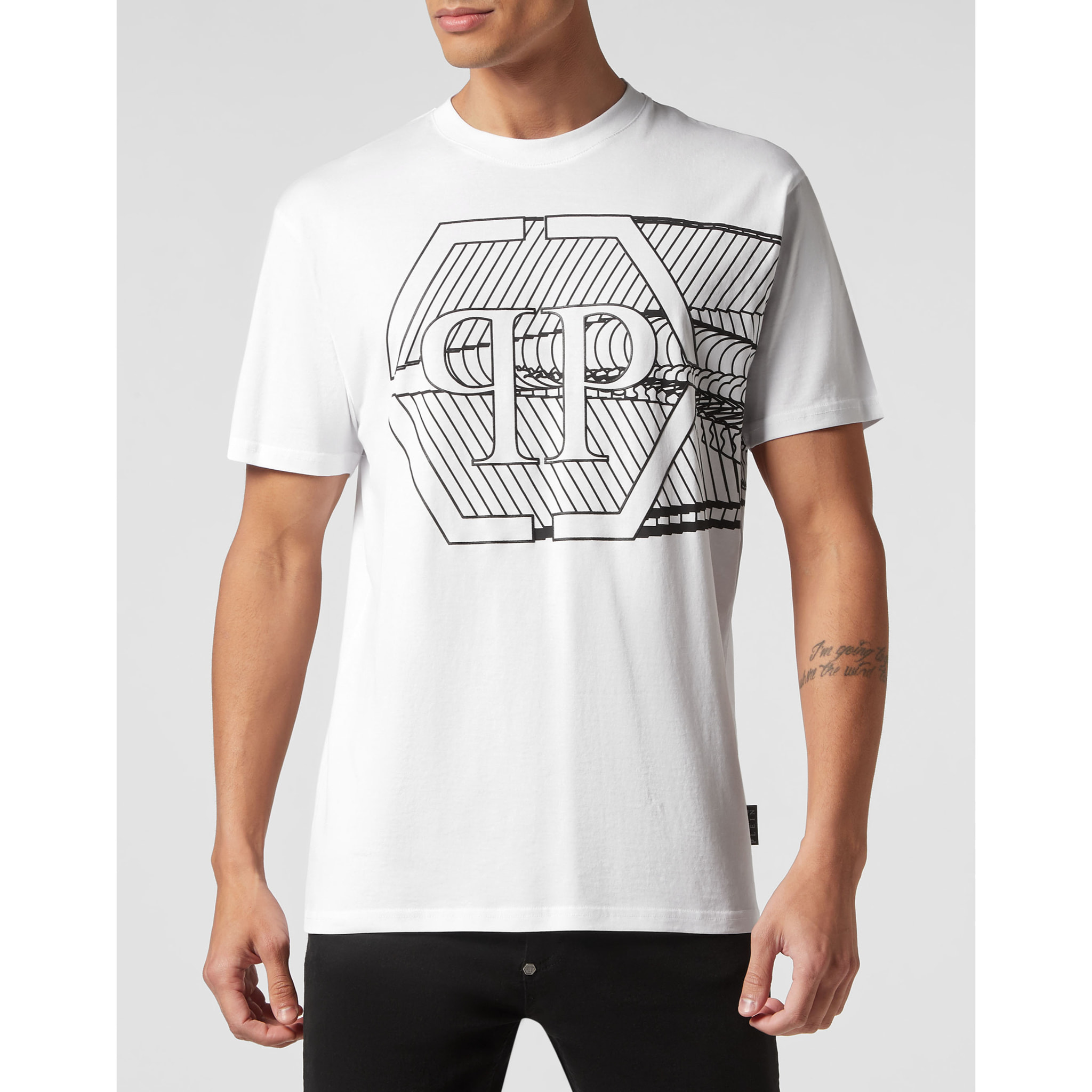 PHILIPP PLEIN Camiseta de cuello redondo SKULL&BONES