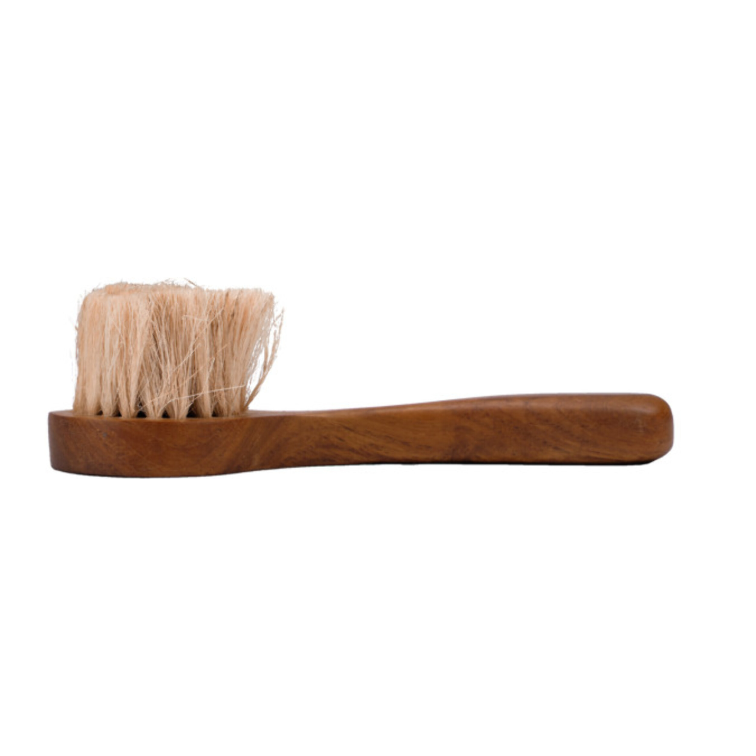 Brosse à cirer avec poignée en crin de vache et bois de teck - CODY