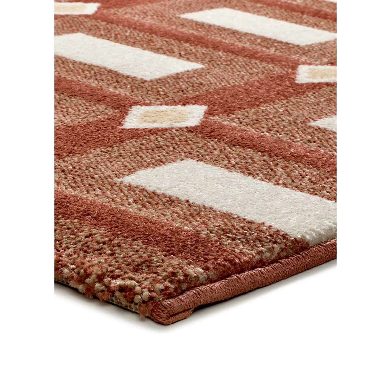 ASTRA Alfombra geométrica de pelo corto caldera, varias medidas disponibles.