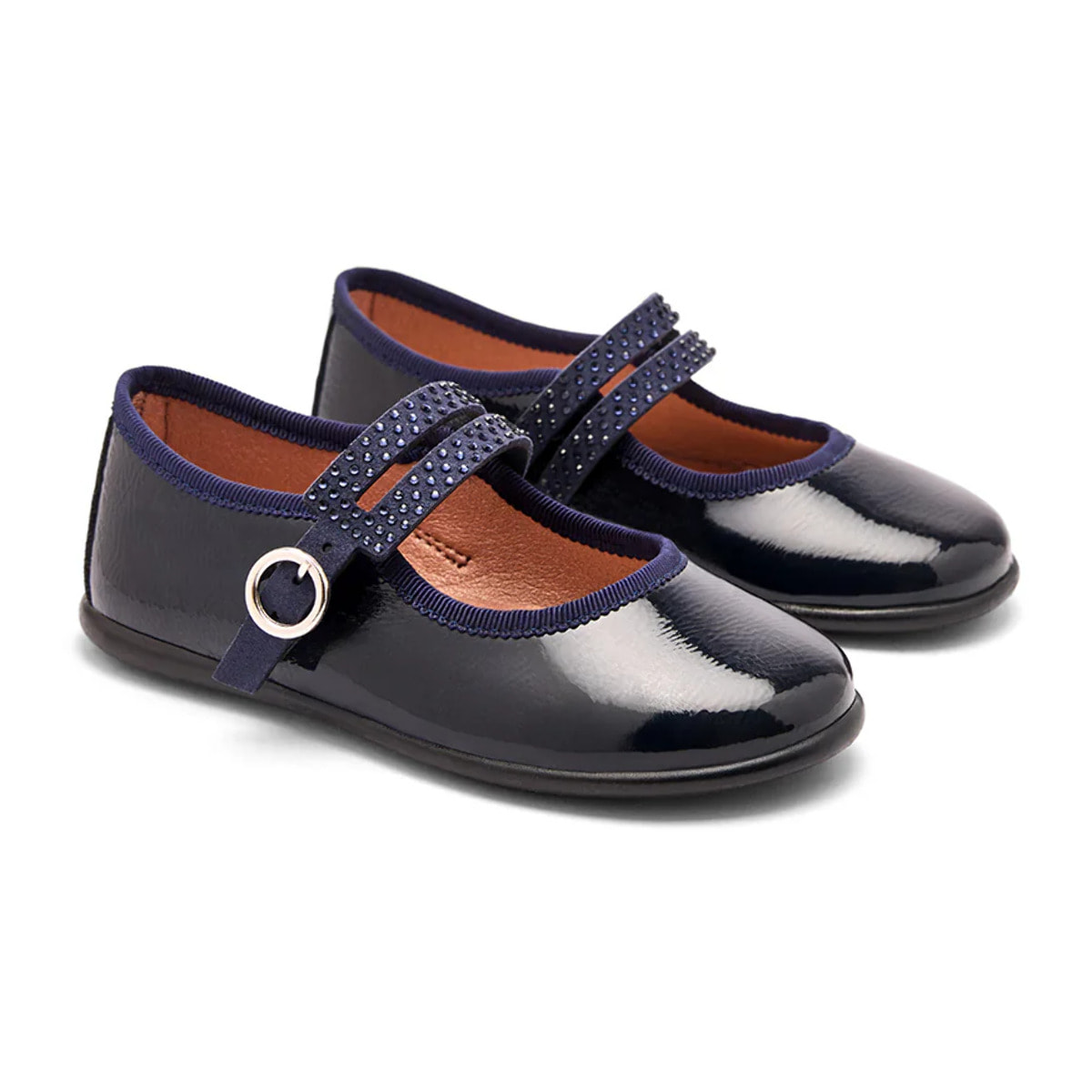 Scarpe Mary Jane in vernice per bambine con chiusura a fibbia