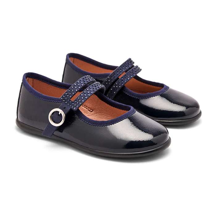 Scarpe Mary Jane in vernice per bambine con chiusura a fibbia