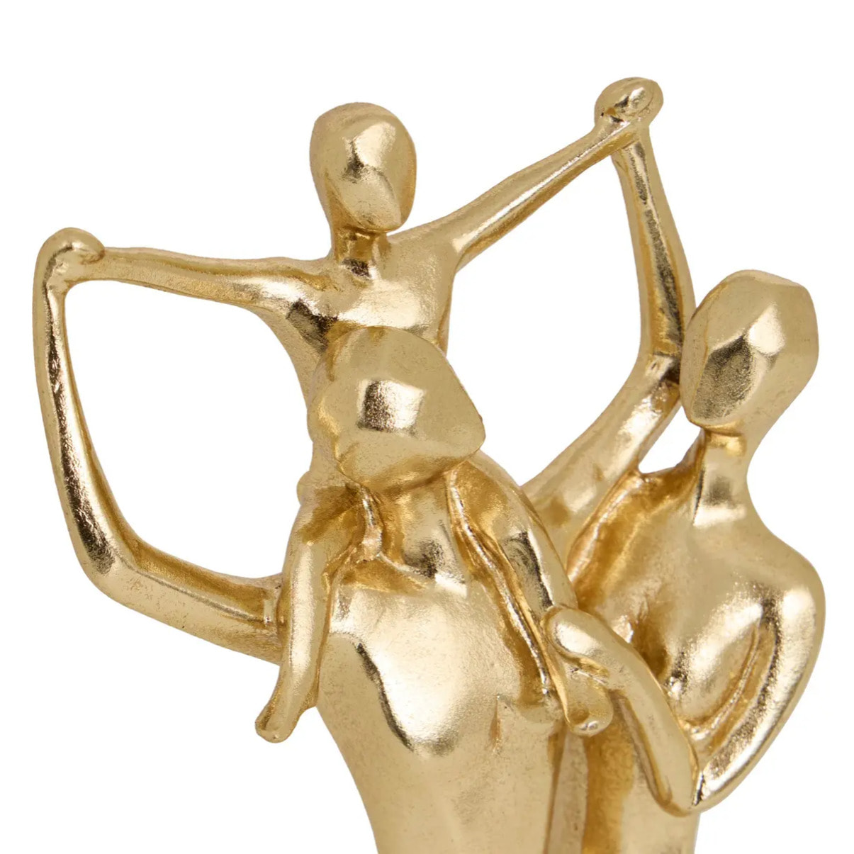 Statue famille Hapi H.28,5cm résine doré