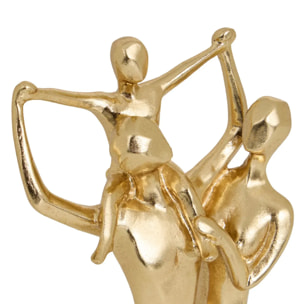 Statue famille Hapi H.28,5cm résine doré