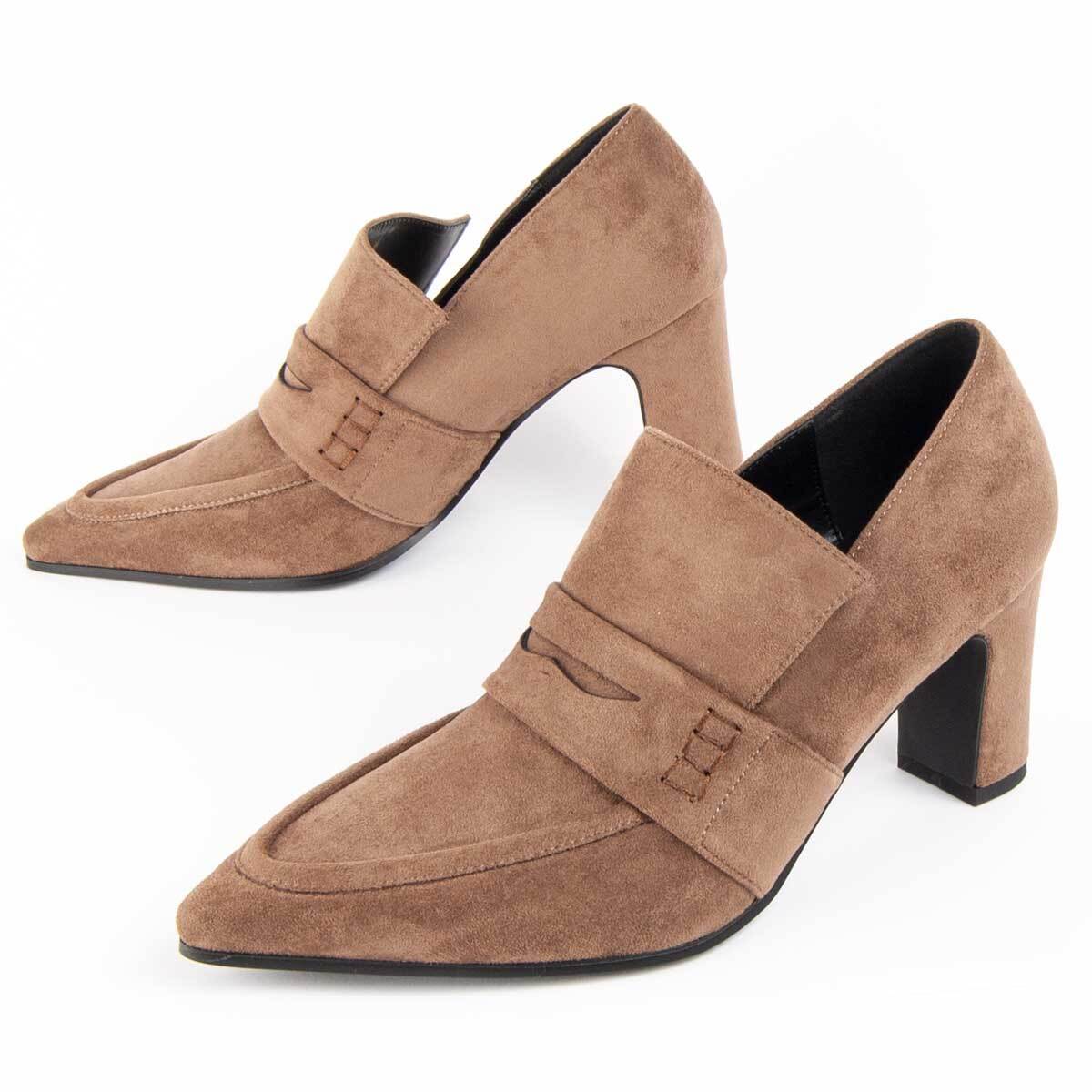 Zapato De Tacón - Beige - Altura: 8 Cm