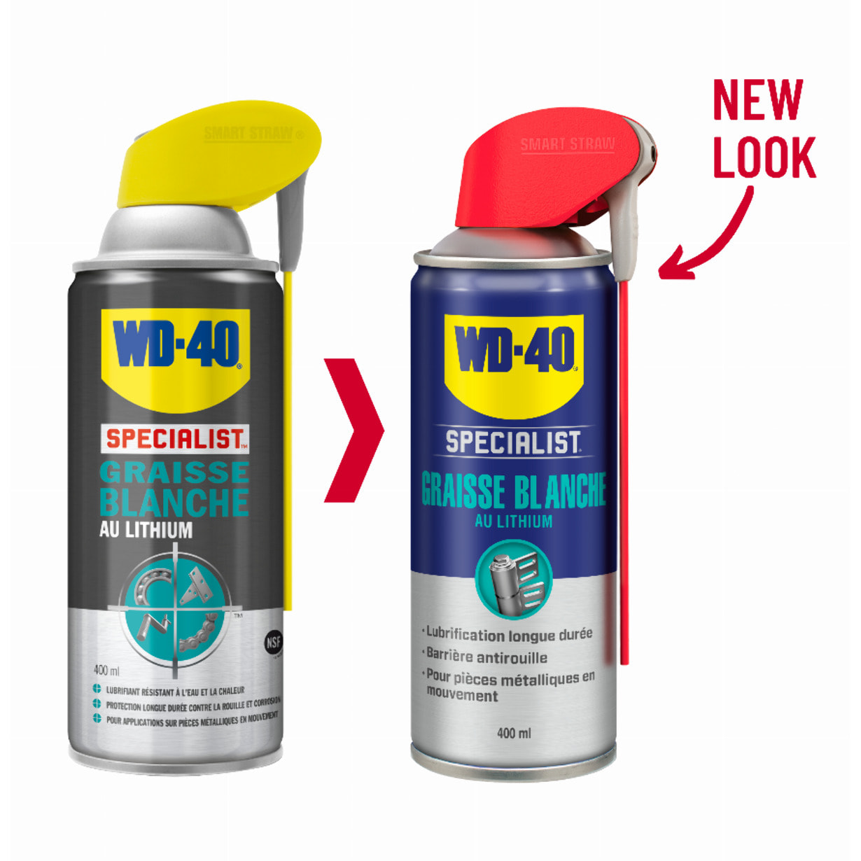 Aerosol WD40 Graisse blanche au Lithium - 400ml - 33390