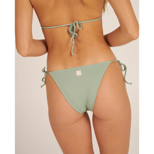 Braga de bikini con lazos en tejido piqué