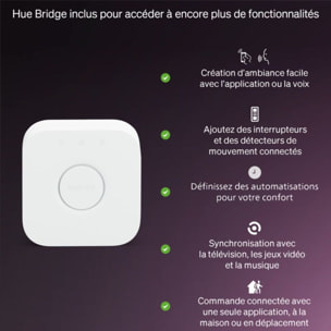 Pack PHILIPS Kit Hue Essential E27 60Wx3 + pont v2