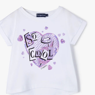 Camiseta De Niña Cool Lentejuelas