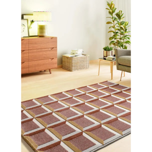 AMARA Alfombra geométrica con relieve caldera, varias medidas disponibles.