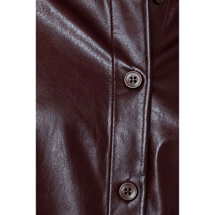 Kocca - Camicia da donna in ecopelle lucida a maniche lunghe Donna