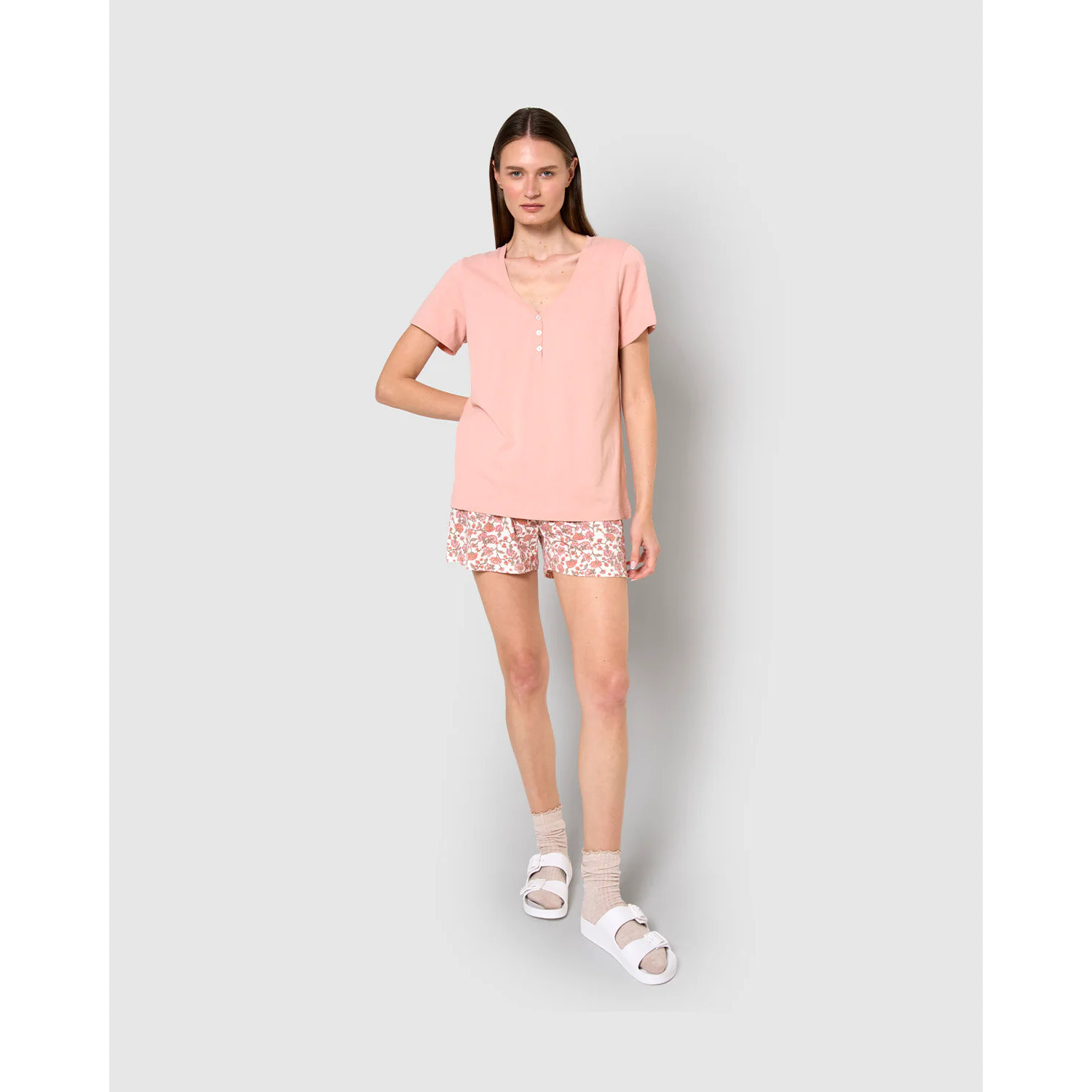 Pijama corto algodón meghan rosa