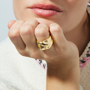 Anillo Xolit acabado oro amarillo 18k
