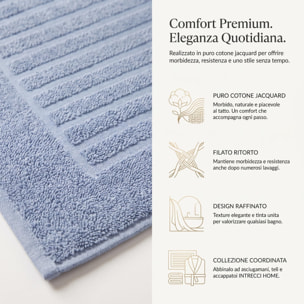 INTRECCI HOME Tappeto Bagno, in Puro Cotone 700 g, , Morbidezza Extra, Assorbenza Superiore, Elegante e Durevole