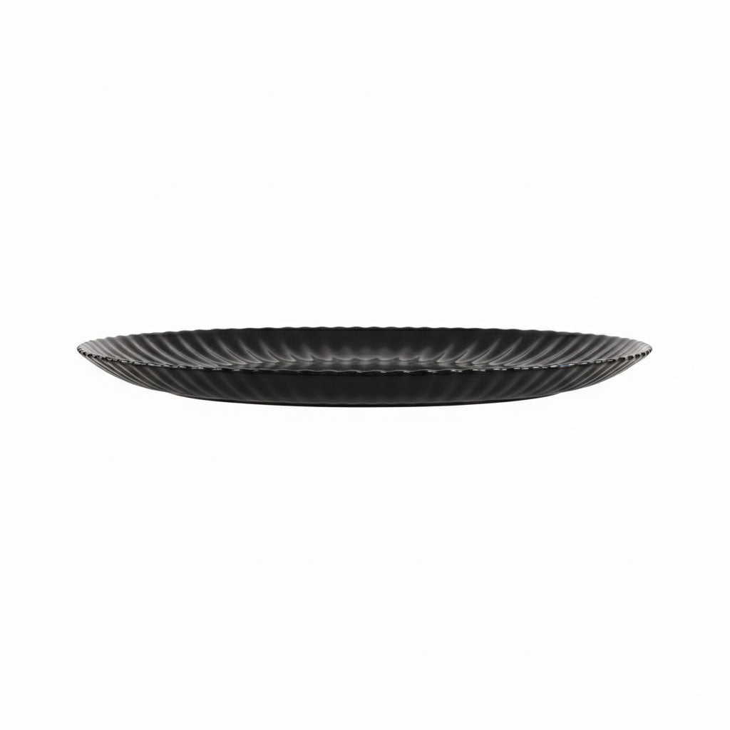 Set di 6 piatti piani neri 25 cm Bloom - Luminarc