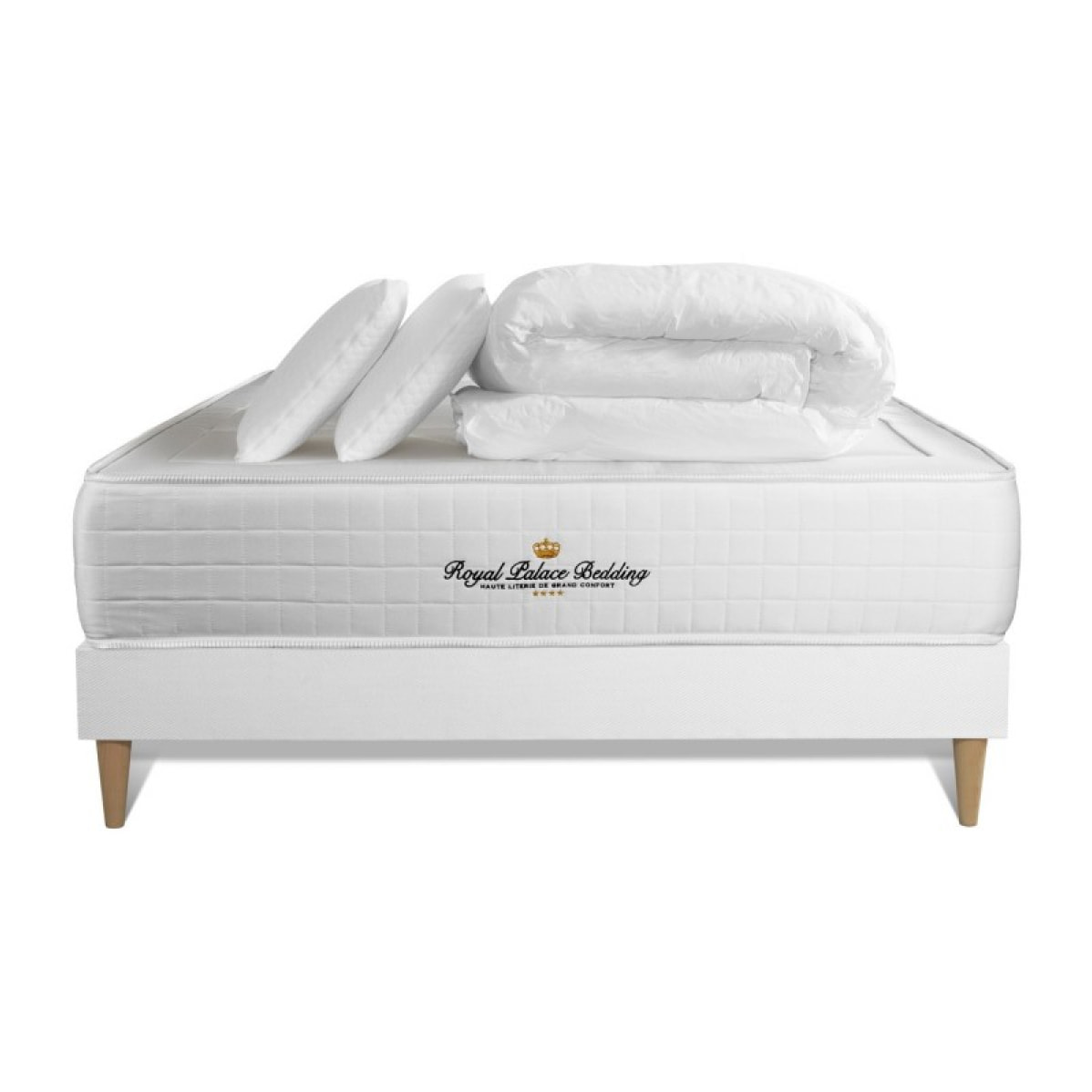 Ensemble 2p - Matelas Ressorts ensachés et mémoire de forme -  Maxi Epaisseur : 26cm - Confort : Équilibré - Windsor