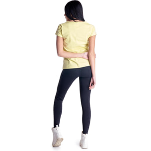 Camiseta básica mujer manga corta cuello redondo