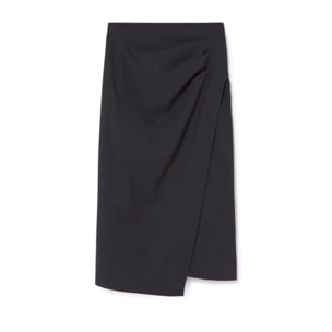 Gonna asimmetrica arricciata