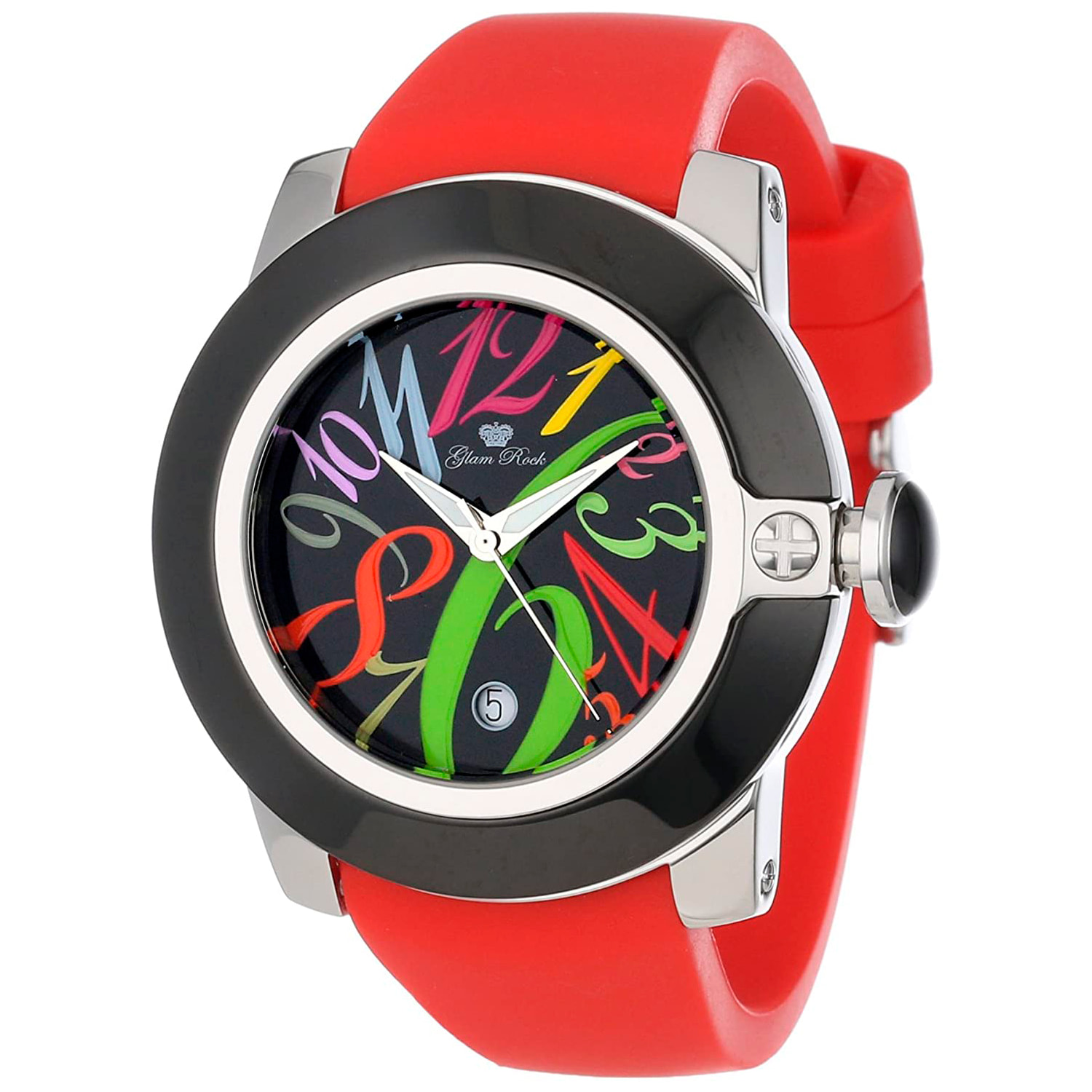 Reloj Glam Rock GR32040 Mujer Analogico Cuarzo ronda swiss made con Correa de Silicona