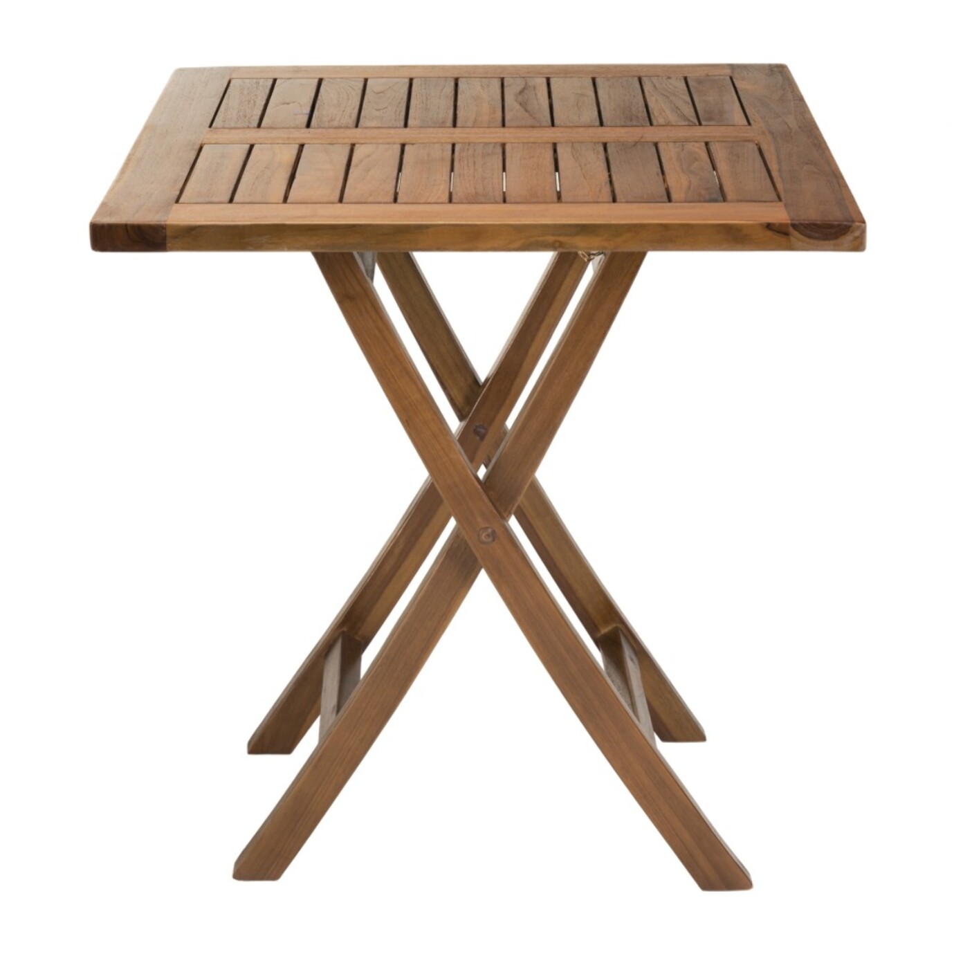 MAEVA - Table de jardin 2 personnes - carrée pliante 70x70cm en bois teck huilé