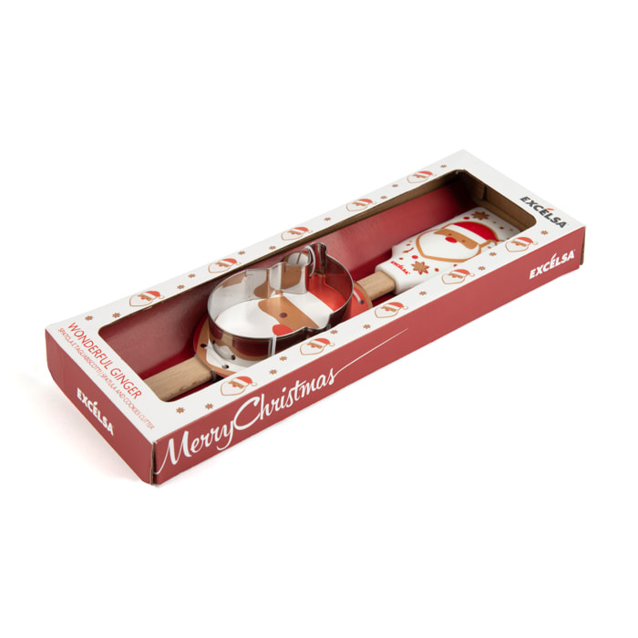 Set Spatola con Tagliabiscotti Excelsa- Wonderful Ginger, Silicone Multicolore