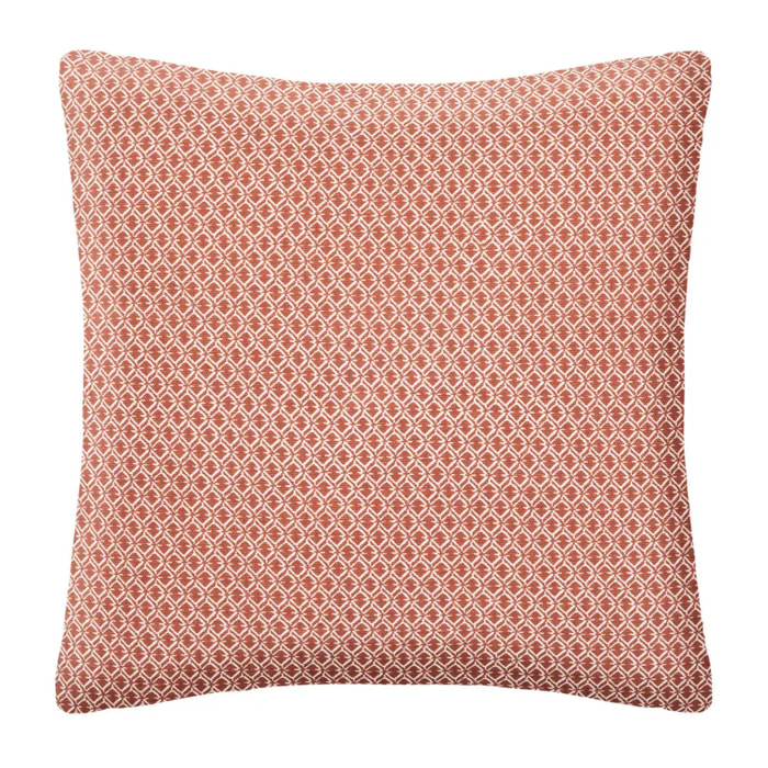 Coussin imprimé "Otto" - coton - rose terracotta - 38x38 cm