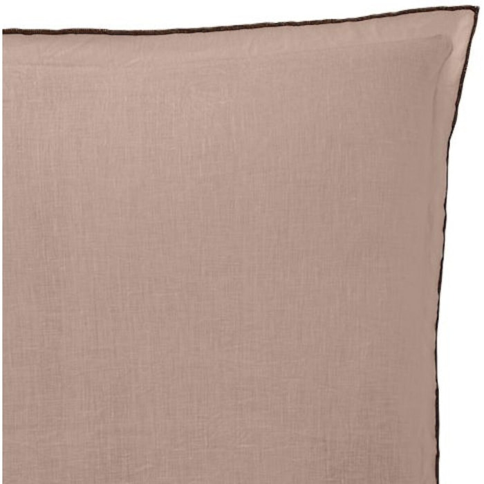 Lot De 2 Taies D'oreiller 100% lin LavÉ 160g Nougat