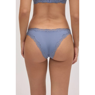 Mutandine brasiliane con pizzo blu