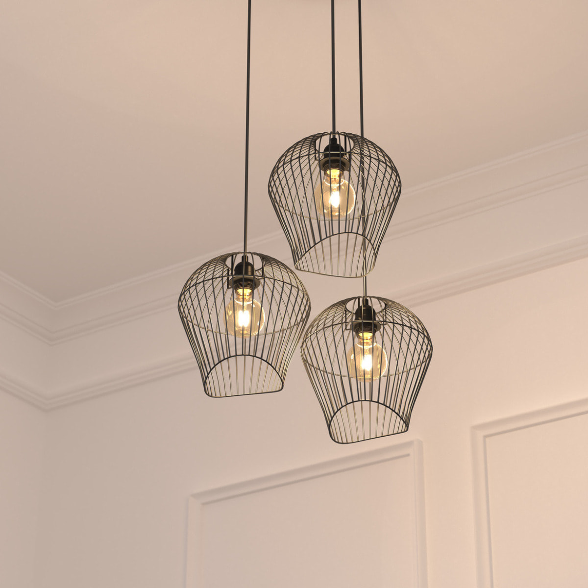 Suspension "Jena" - métal - noir - D26 cm