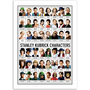 Affiche - Stanley Kubrick characters - Olivier Bourdereau