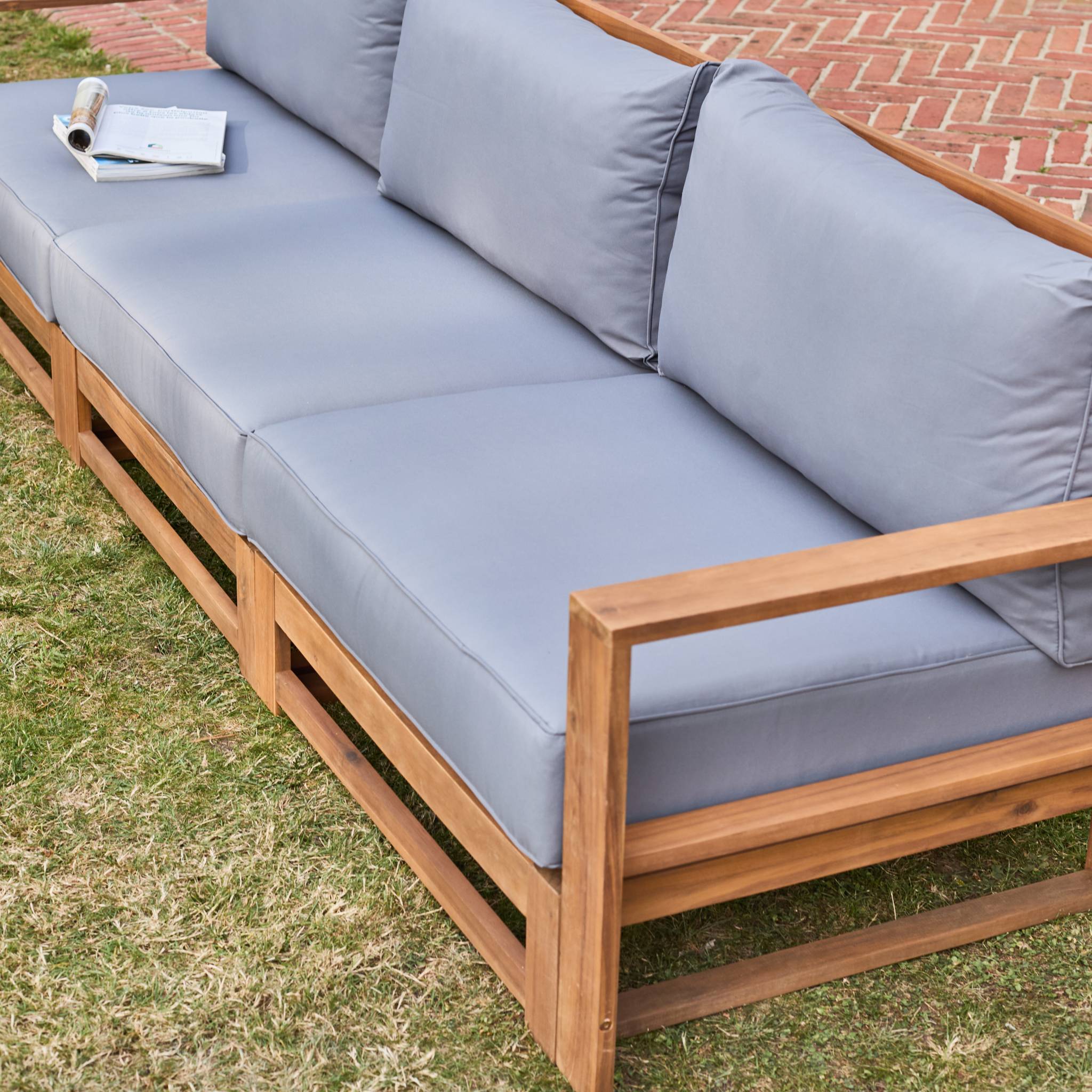 Salon de jardin bois d'acacia 5 places MENDOZA