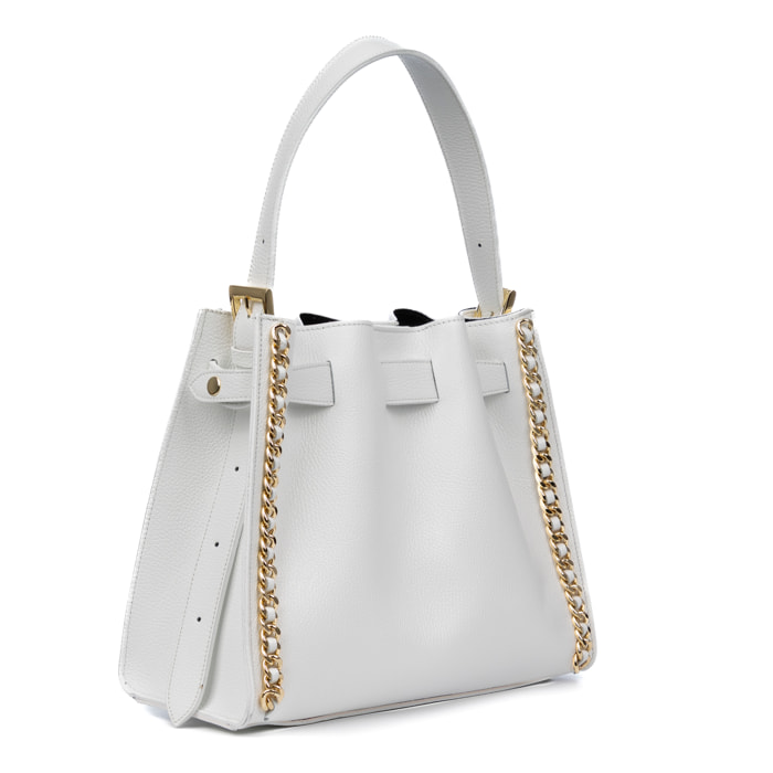 Barano borsa a spalla donna. Pelle autentica Dollaro.