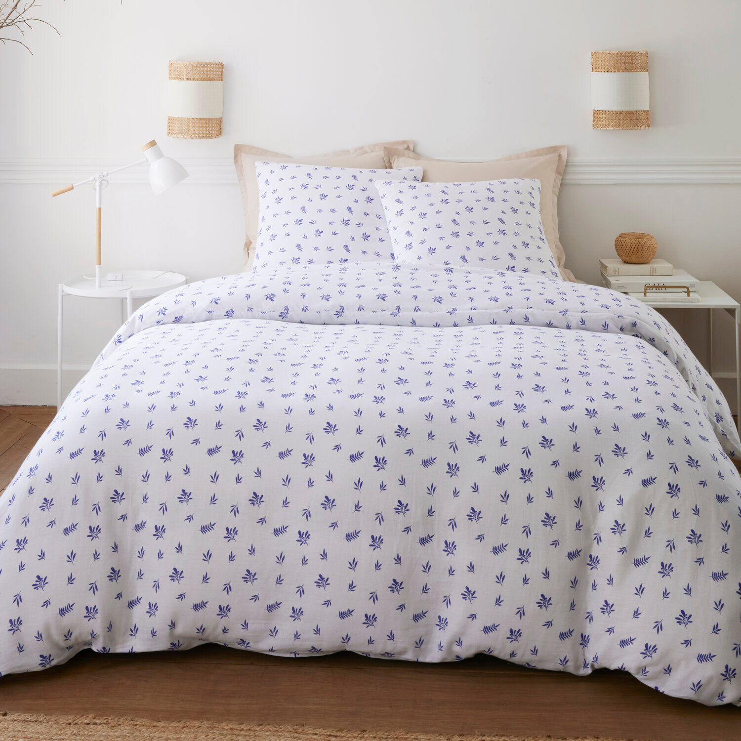Parure housse de couette imprimé 100% gaze de coton - louca