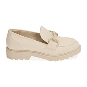 Mocasines color crema
