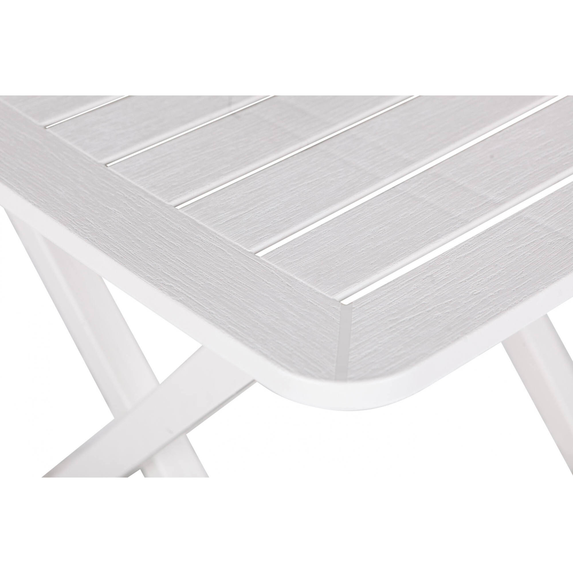 Tavolo pieghevole in polipropilene, 72 x 80 x 70, Bianco