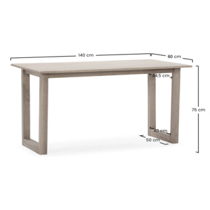 Mesa de comedor Chipre color Roble 140 cm